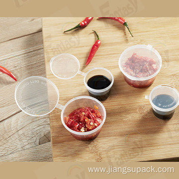 2OZ Transparent Disposable Plastic Sauce Cup